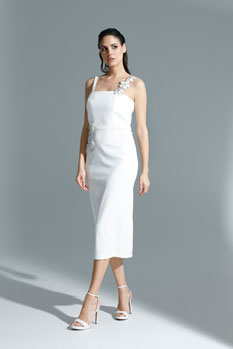 Elegantna haljina sa cvetnim aplikacijama Tiffany Production